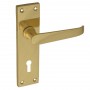 Brass Victorian Lock Handle (Straight) - 150mm