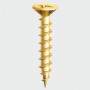 Countersunk Head With Ribs, Single Thread, Gimlet Tip Yellow