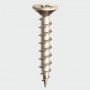Countersunk Head With Ribs, Single Thread, Gimlet Tip Stainless Steel