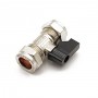 Lever operated chrome plated brass isolating valve - 15mm