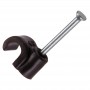Round Cable Clip - Brown