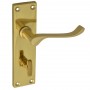 Victorian Bathroom Handle (Scroll) Brass or Chrome