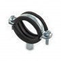 Rubber Lined Clips - 2pc - Steel Zinc Plated