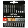Jigsaw Blade Set 10pc - Wood & Metal - Addax Premium HCS