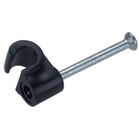 Round Cable Clip - Black
