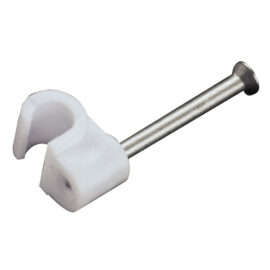 Round Cable Clip - White