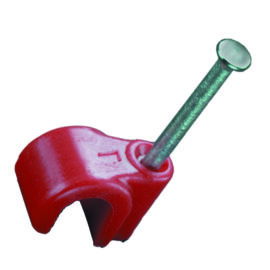 Round Cable Clip - Red