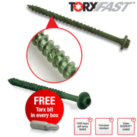 Torxfast Timber Fixing Structural Screw - Green