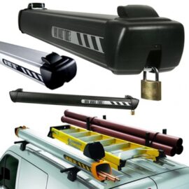 Van Vault Roof Tube 165 - Silver Roof Mounted Pipe Carrier
