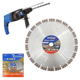Toolpak DBX Premium Multi-Material Turbo Diamond Blades 12" c/w FREE SDS DRILL 240v