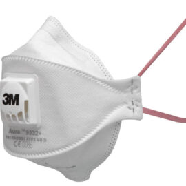 3M Aura 9332+ FFP3 Valved Fold Flat 3 Panel Design Masks