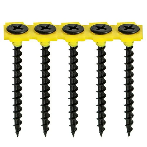 Collated Drywall Screws - Coarse Thread Black - TiMCO Collated Drywall Screws - Coarse Thread Black - TiMCO