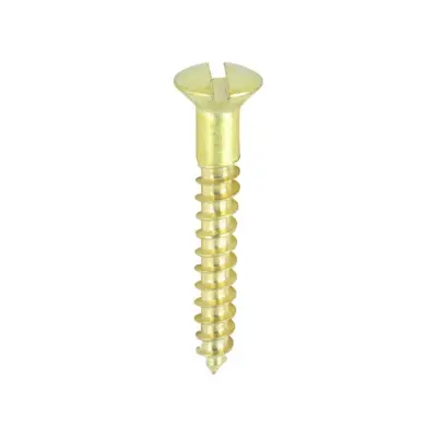 Wood Screw - Raised Head - Solid Brass - Box Wood Screw - Raised Head - Solid Brass - Box