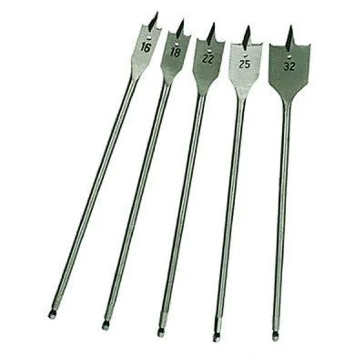 Makita Extra Long 5pc Woodspade Flat Bit Set Makita Extra Long 5pc Woodspade Flat Bit Set