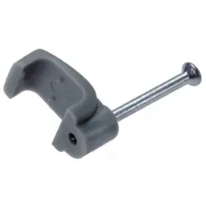 Grey Flat Twin & Earth Cable Clip