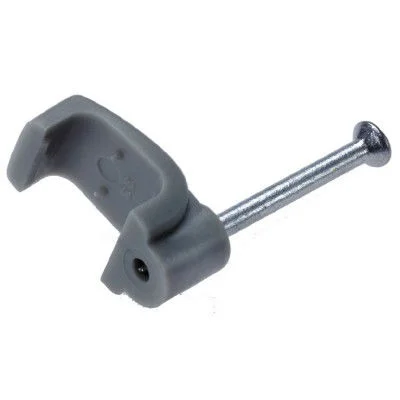 Grey Flat Twin & Earth Cable Clip Grey Flat Twin & Earth Cable Clip