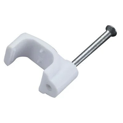 White Flat Twin & Earth Cable Clip White Flat Twin & Earth Cable Clip