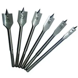 6pc Woodspade Flat Bit Set