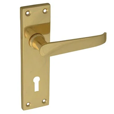 Brass Victorian Lock Handle (Straight) - 150mm Brass Victorian Lock Handle (Straight) - 150mm