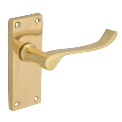 Victorian Latch Handle (Scroll) - Brass or Chrome Victorian Latch Handle (Scroll) - Brass or Chrome