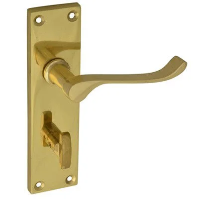 Victorian Bathroom Handle (Scroll) Brass or Chrome Victorian Bathroom Handle (Scroll) Brass or Chrome