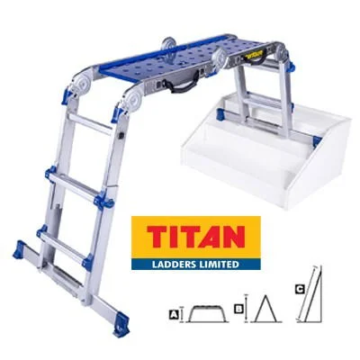 Titan TGM58 Multi Use Telescopic Ladder Platform Titan TGM58 Multi Use Telescopic Ladder Platform