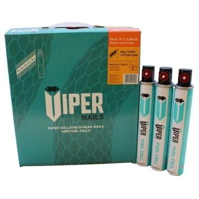 VIPER Collated Gun Nails - HOT DIPPED Galv (WITH GAS) VIPER Collated Gun Nails - HOT DIPPED Galv (WITH GAS)