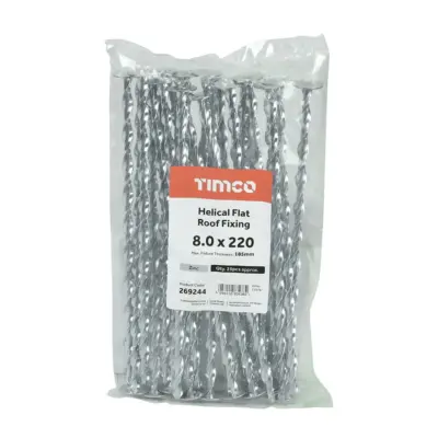 Helical Flat Roof Fixing - Zinc - Timco - image 3 Helical Flat Roof Fixing - Zinc - Timco - image 3