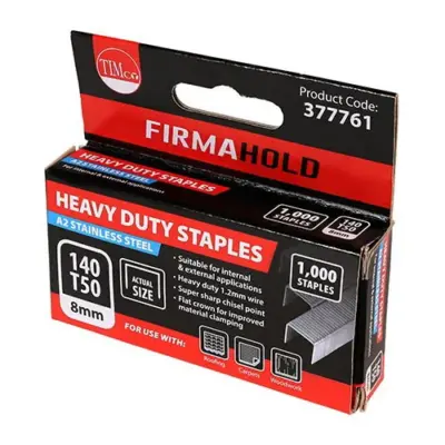 Heavy Duty Staples - Stainless Steel - Chisel Point - T50/140 - image 2 Heavy Duty Staples - Stainless Steel - Chisel Point - T50/140 - image 2