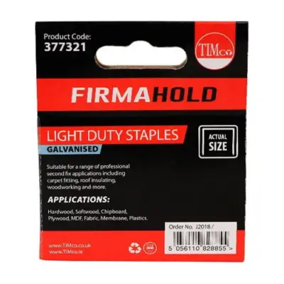 Firmahold JT21/53 Galvanised Chisel Point Light Duty Staples - jt21 staples - 1 Firmahold JT21/53 Galvanised Chisel Point Light Duty Staples