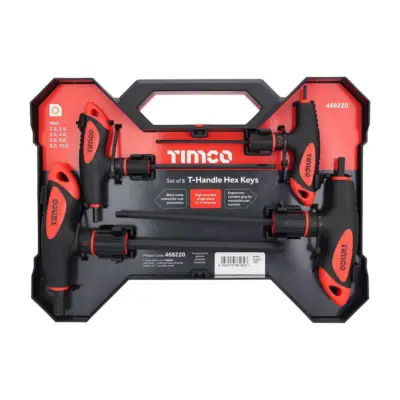 T-Handle Hex Key Set - 8 pcs - Timco - image 3