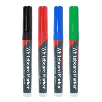 Whiteboard Markers - Fine Tip - Mixed Colours - 4 pack Whiteboard Markers - Fine Tip - Mixed Colours - 4 pack