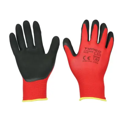 Toughlight Grip Gloves - Latex Sandy Coated Polyester Toughlight Grip Gloves - Latex Sandy Coated Polyester