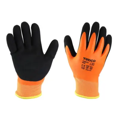 Thermal Watertight Grip Glove - Sandy Nitrile Foam Coated Polyester - Premium Thermal Watertight Grip Glove - Sandy Nitrile Foam Coated Polyester - Premium