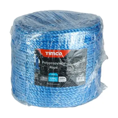 Polypropylene Rope - Blue - Polypropylene Rope - Blue - 4 Polypropylene Rope - Blue