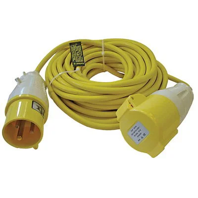 14m 110v Trailing Lead - 16 amp - 2.5mm Heavy Duty Cable