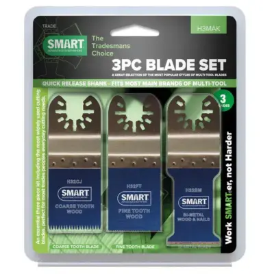 Smart H3MAK Trade 3 Piece Multi Tool Blade Set