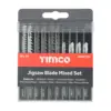 Mixed Jigsaw Blade Set 20pc - Wood & Metal Cutting - High Carbon Steel & HSS Blades - Large Mixed Jigsaw Blade Set 20pc - Wood & Metal Cutting - High Carbon Steel & HSS Blades - Large