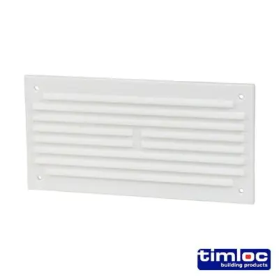 Timloc Internal Plastic Louvre Mini Grille Vent with Flyscreen - White - 1218WF Timloc Internal Plastic Louvre Mini Grille Vent with Flyscreen - White - 1218WF