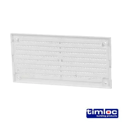 Timloc Internal Plastic Louvre Mini Grille Vent with Flyscreen - White - 1218WF Timloc Internal Plastic Louvre Mini Grille Vent with Flyscreen - White - 1218WF