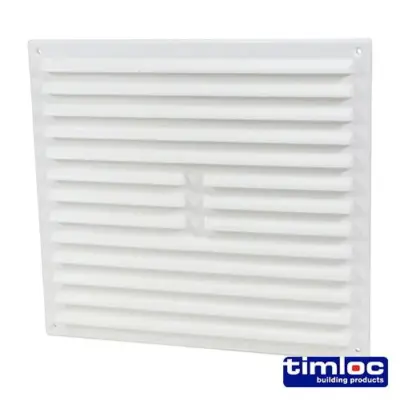 Timloc Internal Plastic Hit and Miss Louvre Grille Vent - White Timloc Internal Plastic Hit and Miss Louvre Grille Vent - White