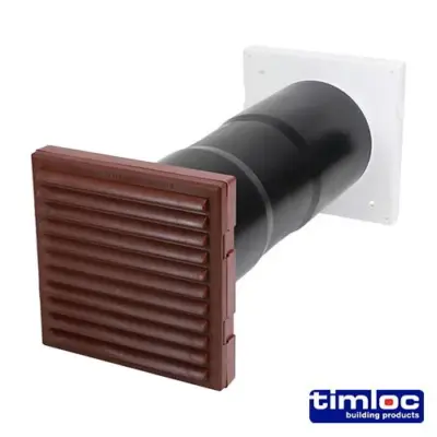 Timloc Aero Core Through-Wall Vent Set with Baffle - Brown - 127 x 350 (1pcs) Timloc Aero Core Through-Wall Vent Set with Baffle - Brown - 127 x 350 (1pcs)