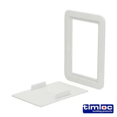 Timloc Access Panel - Plastic - Clip Fit - White Timloc Access Panel - Plastic - Clip Fit - White