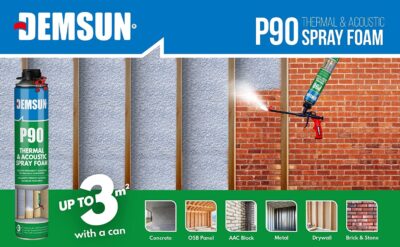 P90 2 Demsun P90 Thermcoat Insulation & Acoustic Foam 850ml