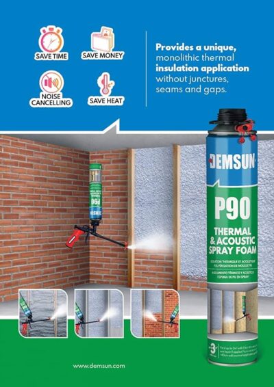 P90 3 Demsun P90 Thermcoat Insulation & Acoustic Foam 850ml