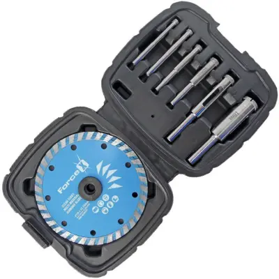 Mini Diamond Core Tile Drills & Blade Set - Wet - 7pc