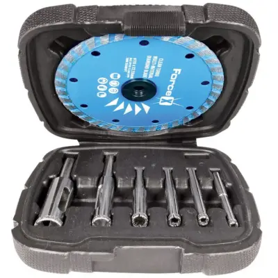 Mini Diamond Core Tile Drills & Blade Set - Wet - 7pc - image 3 Mini Diamond Core Tile Drills & Blade Set - Wet - 7pc - image 3
