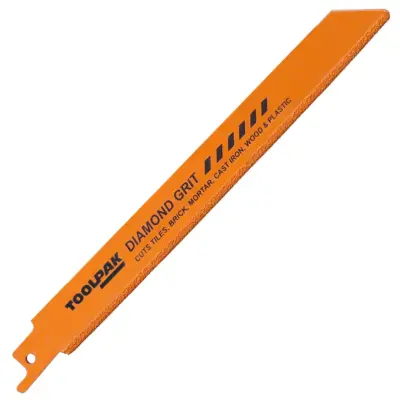 Reciprocating Diamond Grit Saw Blade - 200mm - Pk1 - Tile, Metal, Wood, Plastic, Stone Reciprocating Diamond Grit Saw Blade - 200mm - Pk1 - Tile, Metal, Wood, Plastic, Stone