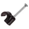 Round Cable Clip - Brown Round Cable Clip - Brown