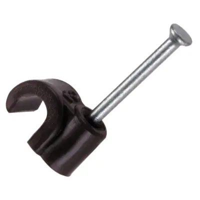 Round Cable Clip - Brown Round Cable Clip - Brown